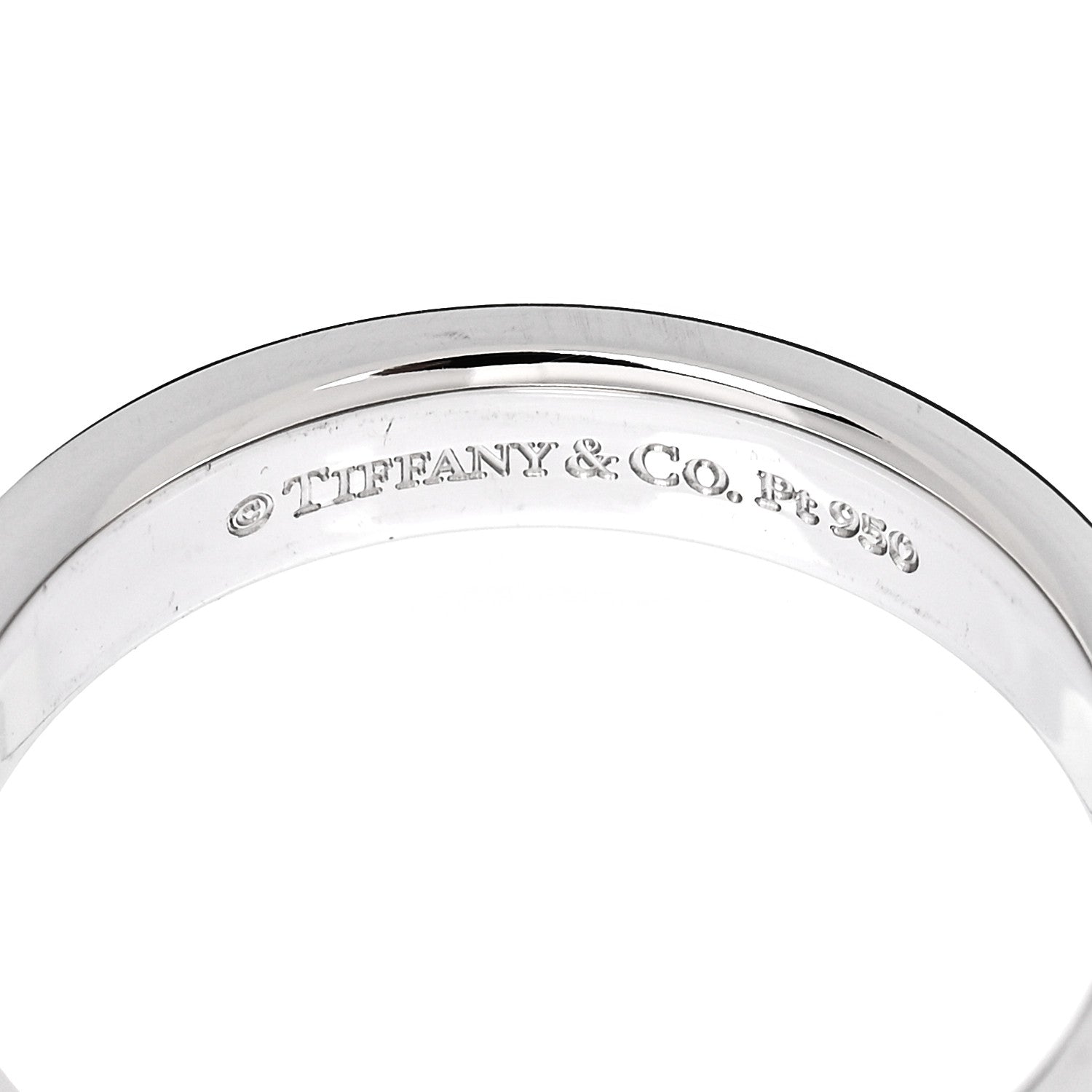 Tiffany Platinum 4mm Together Double Milgrain Band Ring 53 6.5 4 of 4