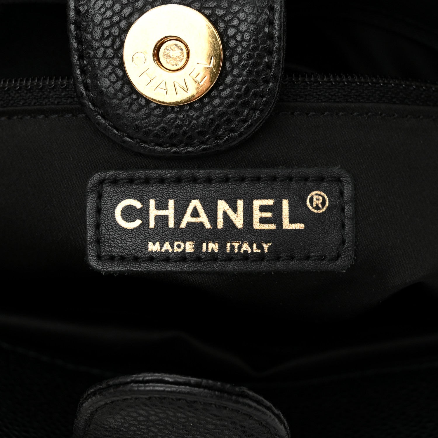 Chanel Caviar Quilted Petit Shopping Tote PST Black 5 of 10
