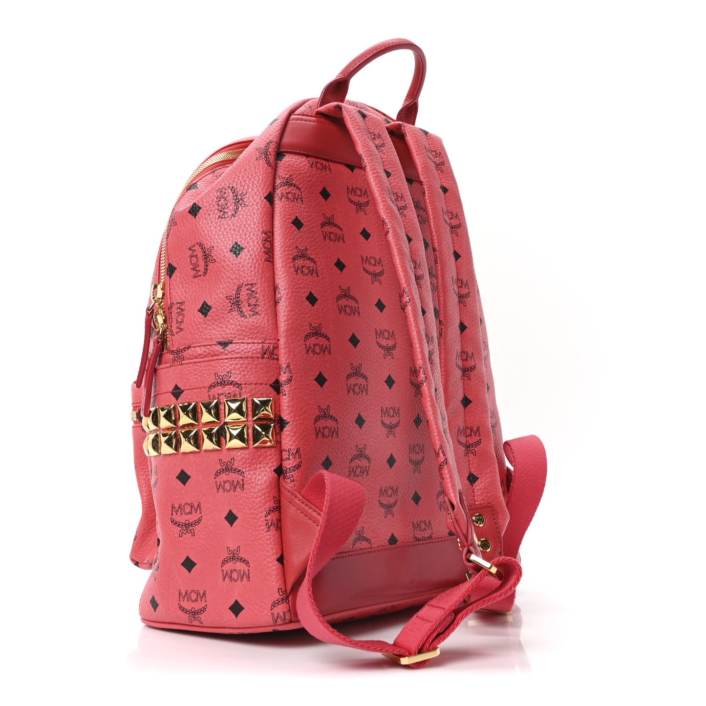 Visetos Medium Side Studs Stark Backpack Corail