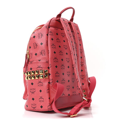 MCM Visetos Medium Side Studs Stark Backpack Corail 3 of 9