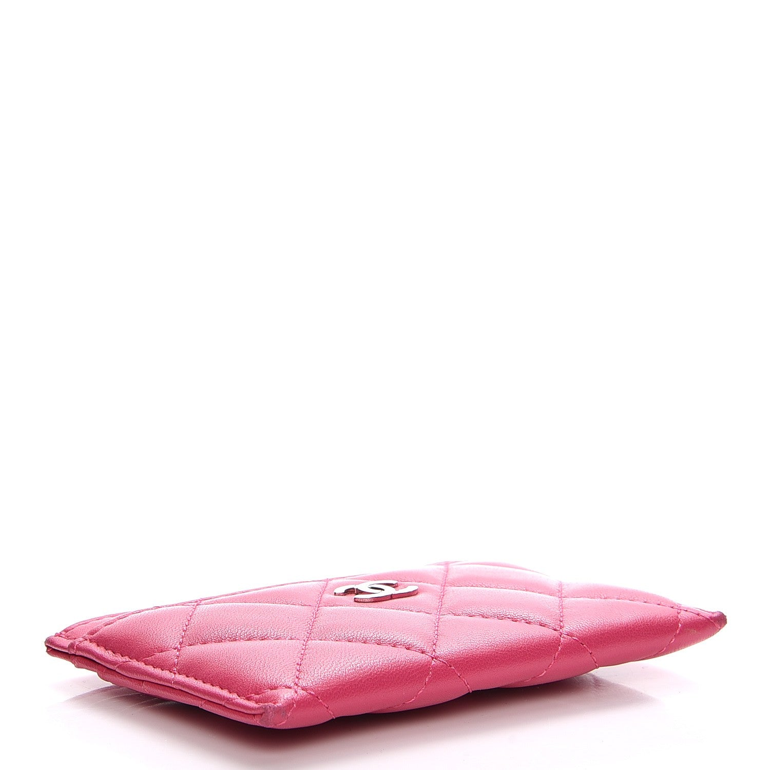 Chanel Lambskin Quilted Card Holder Fuchsia 4 of 13