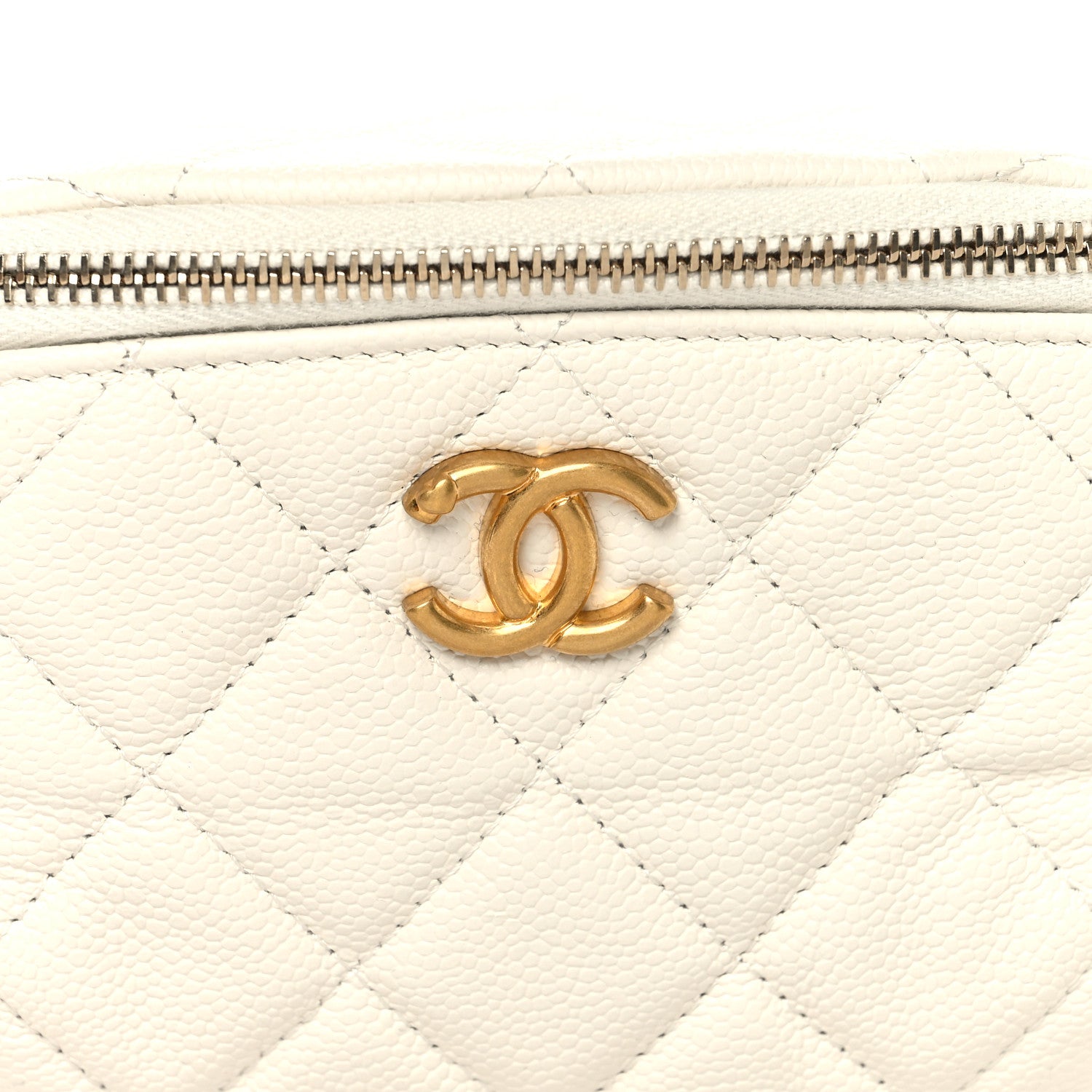 Chanel Caviar Quilted Sweetheart Belt Bag White 8 of 10