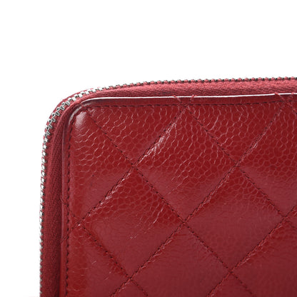 Chanel Caviar Quilted Large Zip Around Organizer Wallet Red 12 of 19