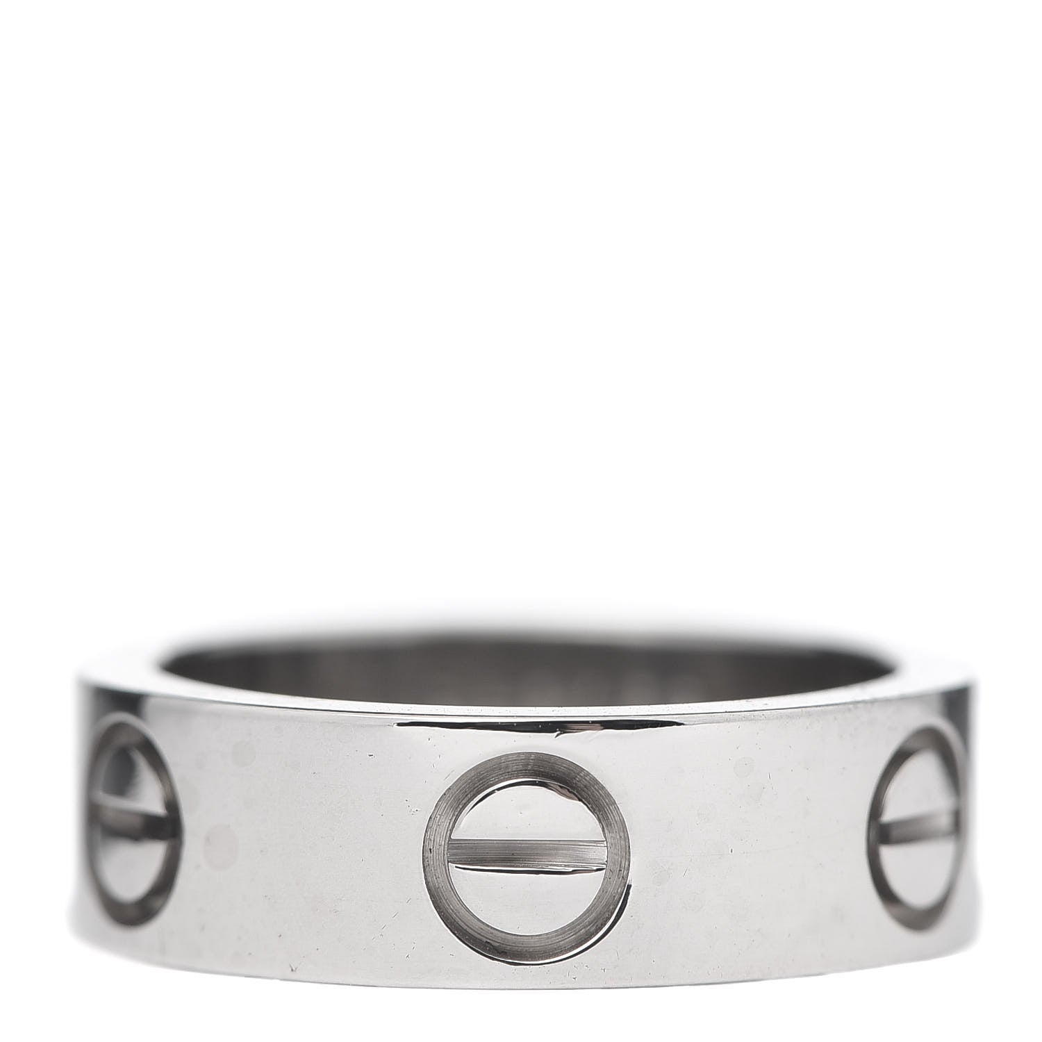 Cartier 18K White Gold 5.5mm LOVE Ring 48 4.5 1 of 4