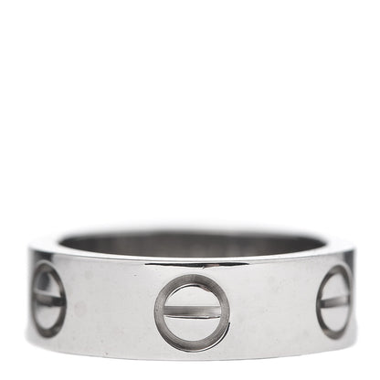 Cartier 18K White Gold 5.5mm LOVE Ring 48 4.5 1 of 4