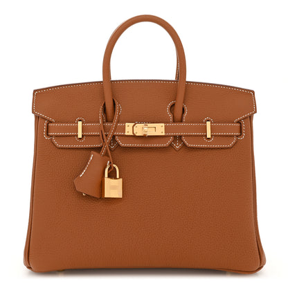 Hermes Togo Birkin 25 Gold 1 of 11