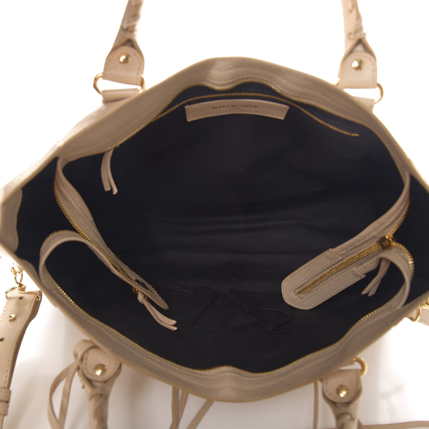 Balenciaga Chevre Gold Metallic Edge Hardware City Beige Tapioca 4 of 9