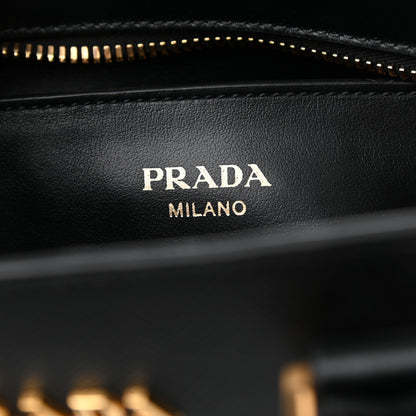 Prada Saffiano Soft Calfskin Small Zippered Tote Black 5 of 8