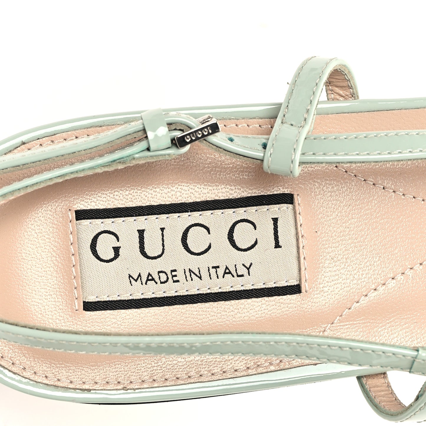 Vernice Crystal GG Ballet Flats 41 Salvy Green