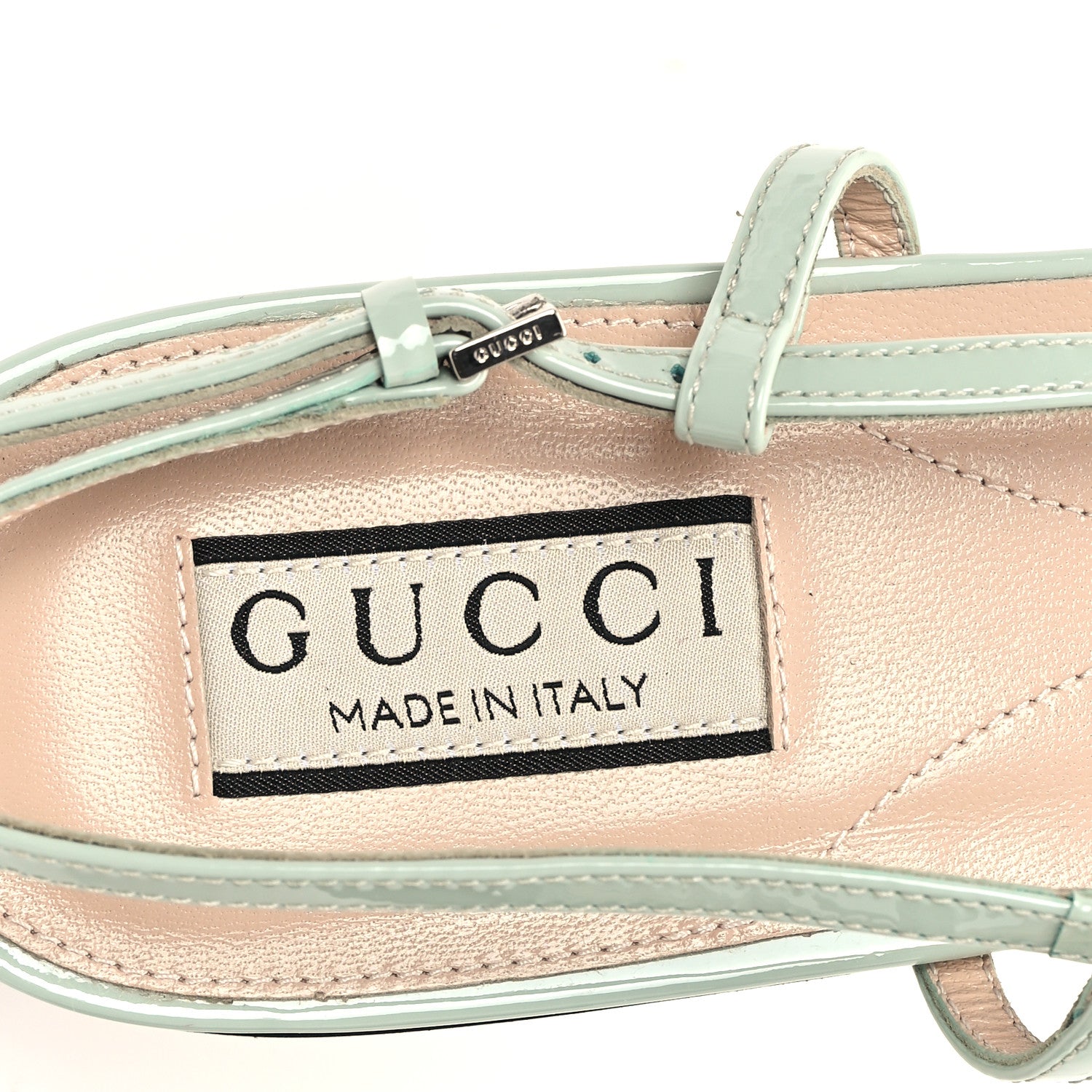 Gucci Vernice Crystal GG Ballet Flats 41 Salvy Green 8 of 10