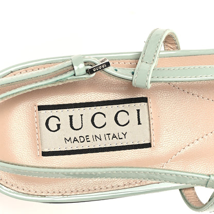 Gucci Vernice Crystal GG Ballet Flats 41 Salvy Green 8 of 10