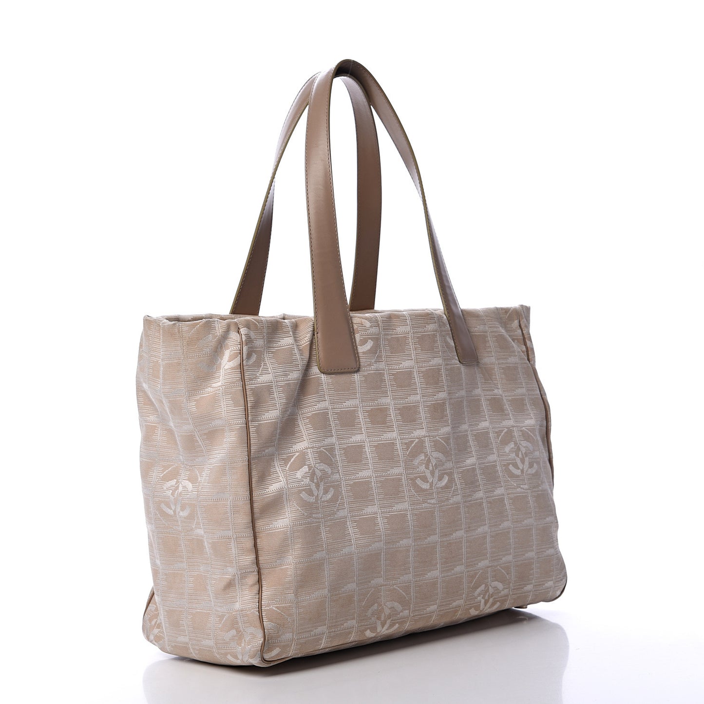 Nylon Medium Travel Tote Beige