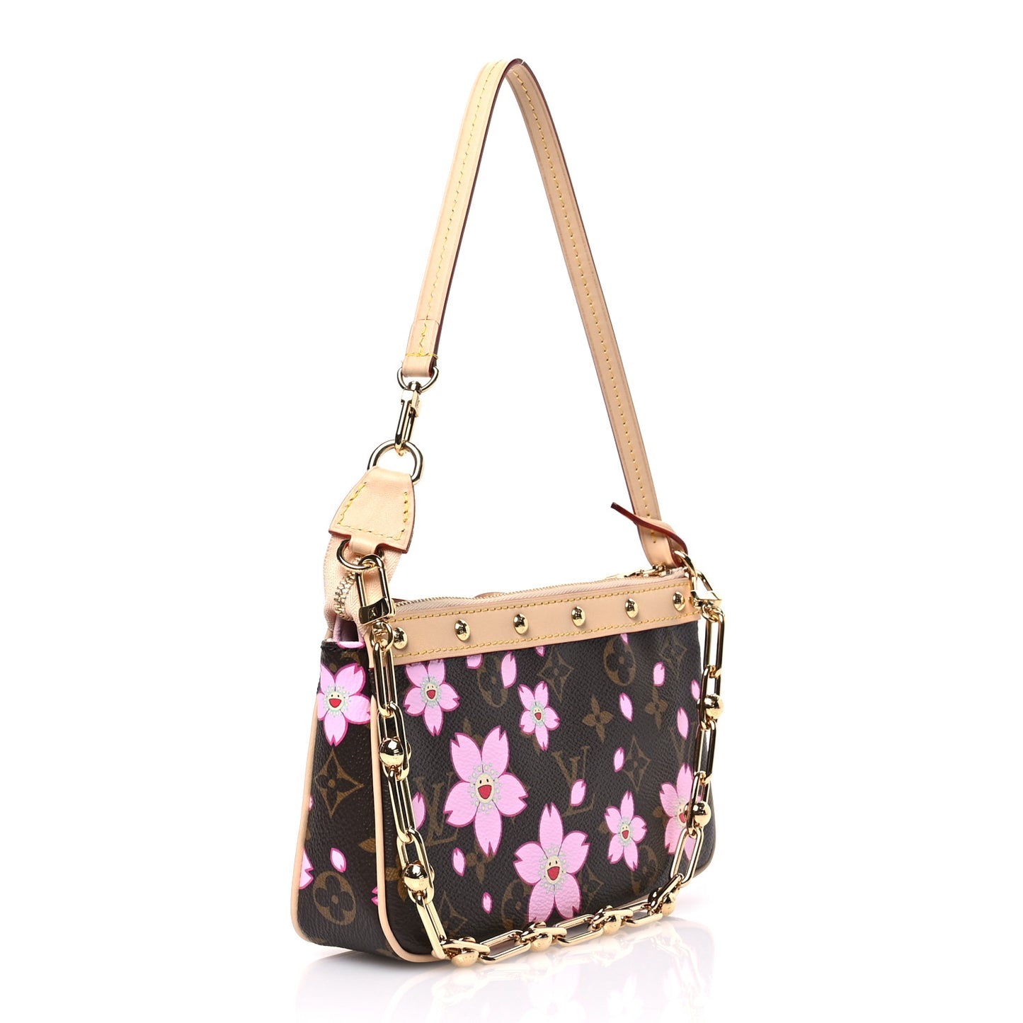 LV X TM Monogram Pochette Accessories Sakura Brown