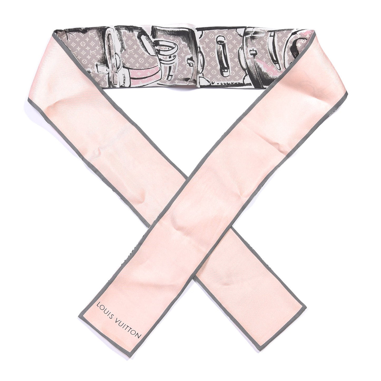 Silk Monogram Trunks Bandeau Rose Poudre
