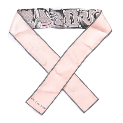 Louis Vuitton Silk Monogram Trunks Bandeau Rose Poudre 1 of 3