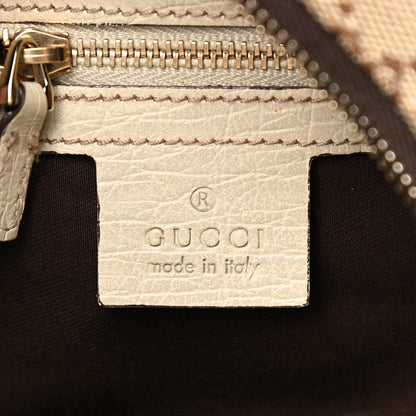 Gucci Monogram Medium Horsebit Chain Hobo Off White 6 of 12