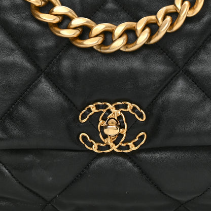 Chanel Lambskin Quilted Large Chanel 19 Flap Black 8 of 11