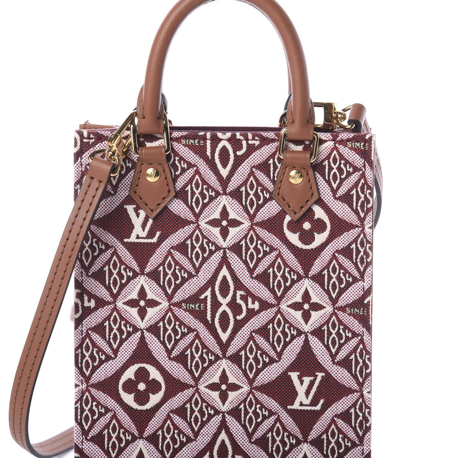 Louis Vuitton Jacquard Since 1854 Petit Sac Plat Bordeaux 8 of 10