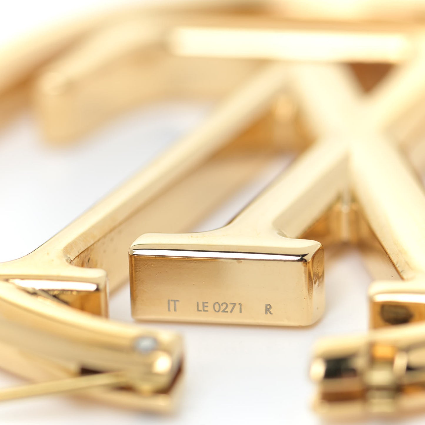 Metal Louise Hoop Earrings Gold