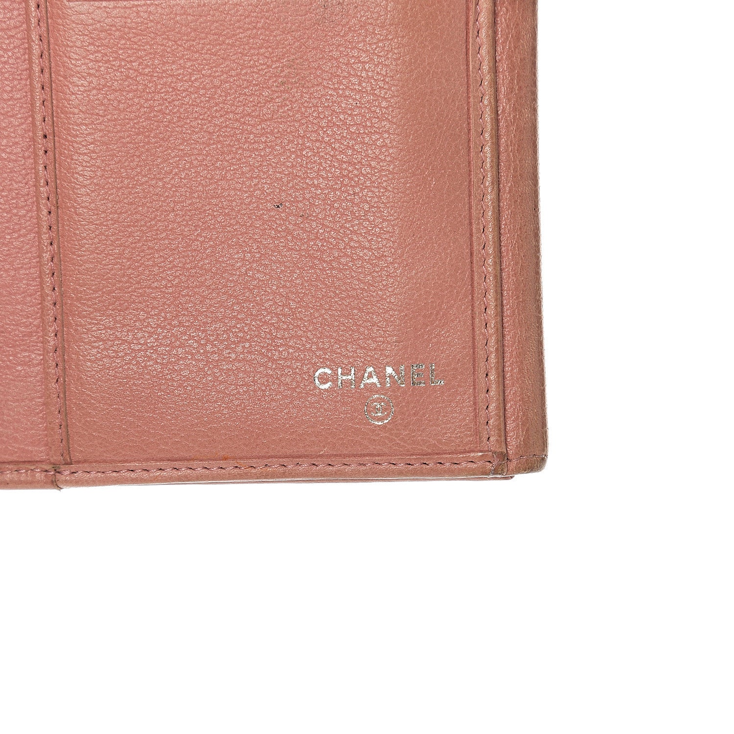 Chanel Goatskin Camellia Embossed Flap Wallet Pink 5 of 18