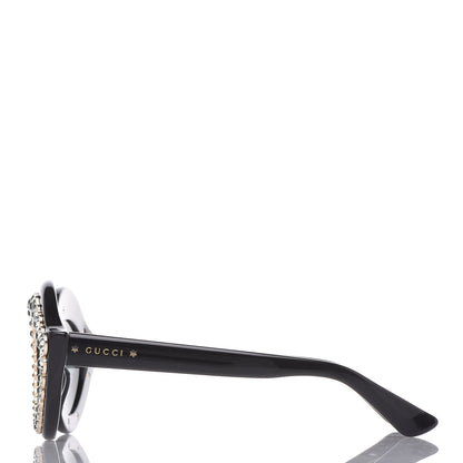 Gucci Acetate Crystal Studded Cat Eye Sunglasses GG3867/S Black 2 of 8