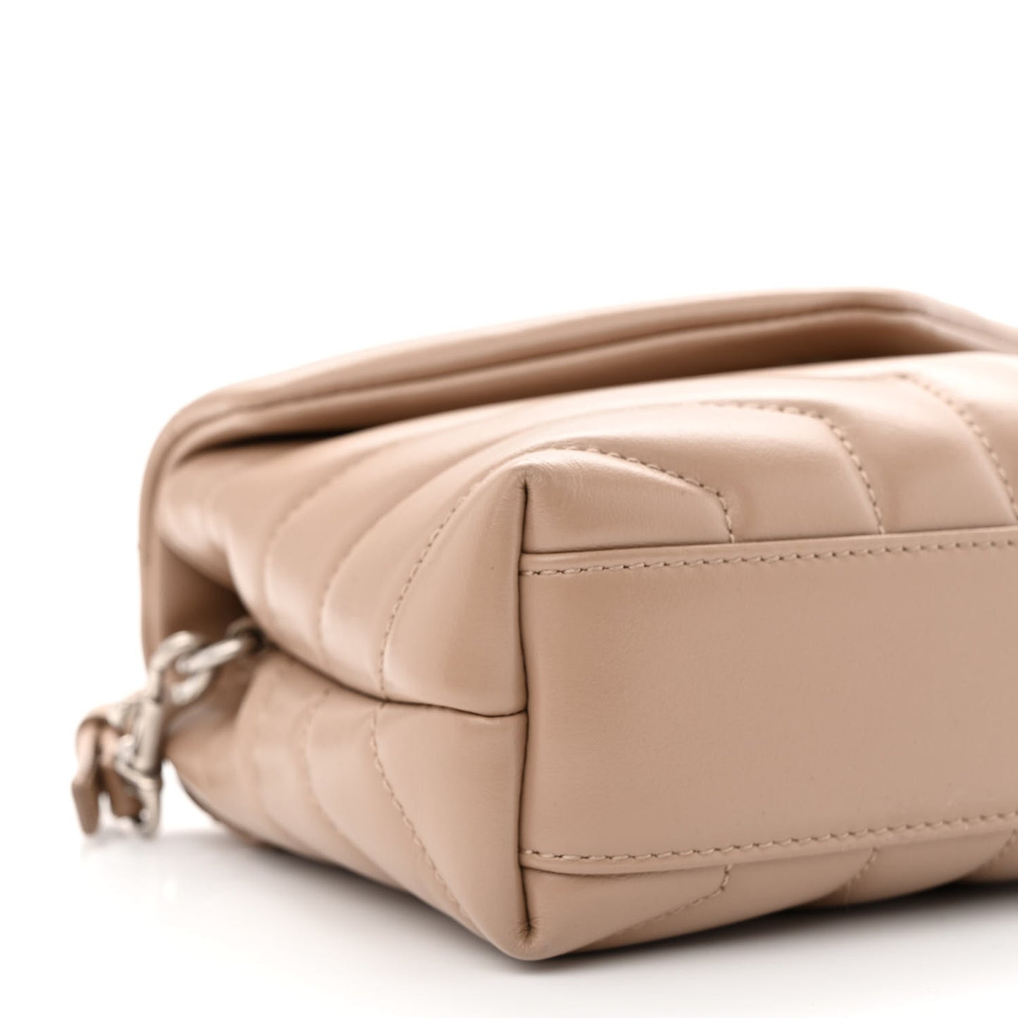 Calfskin Y Quilted Monogram Toy Loulou Crossbody Bag Gold Sand
