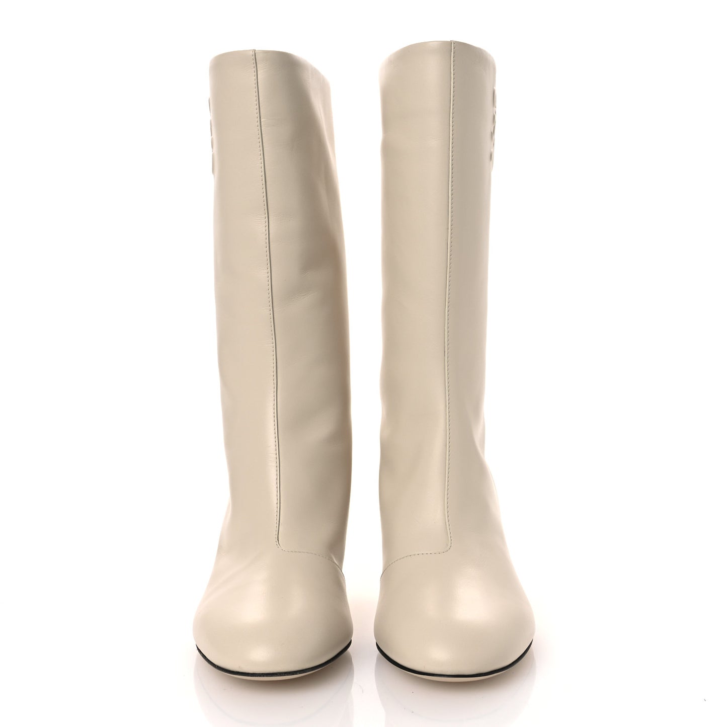 Vitello Karligraphy Logo FF Ankle Boots 35 White