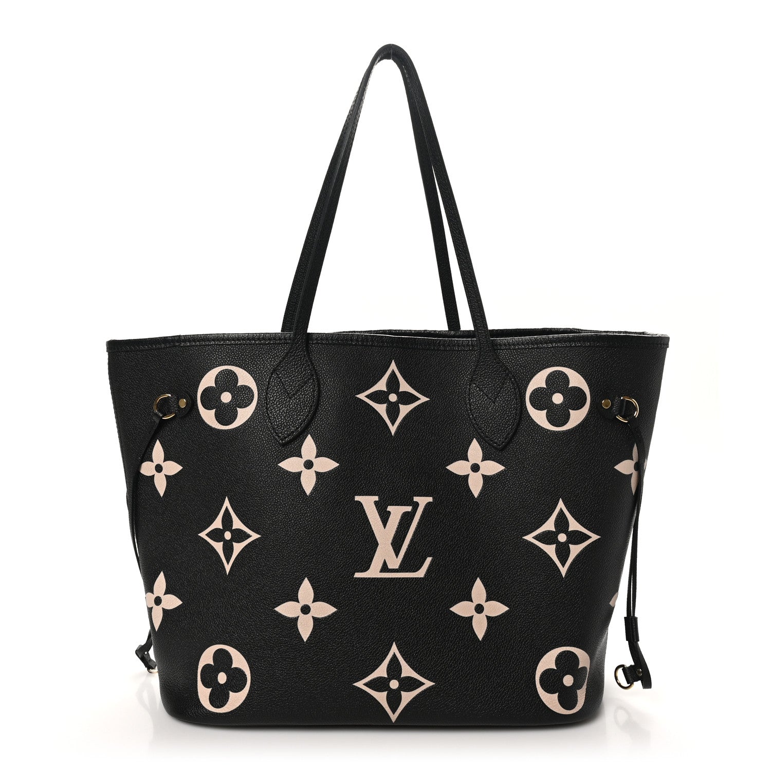 Louis Vuitton Empreinte Monogram Giant Neverfull MM Black Beige 1 of 10