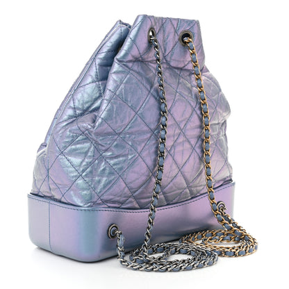 Chanel Iridescent Lambskin Calfskin Quilted Gabrielle Backpack Light Purple 3 of 11