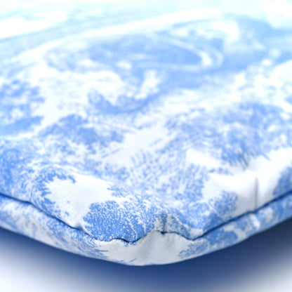 Christian Dior Reverse Technical Fabric Toile De Jouy Diortravel Zipped Pouch Fluorescent Blue 8 of 10