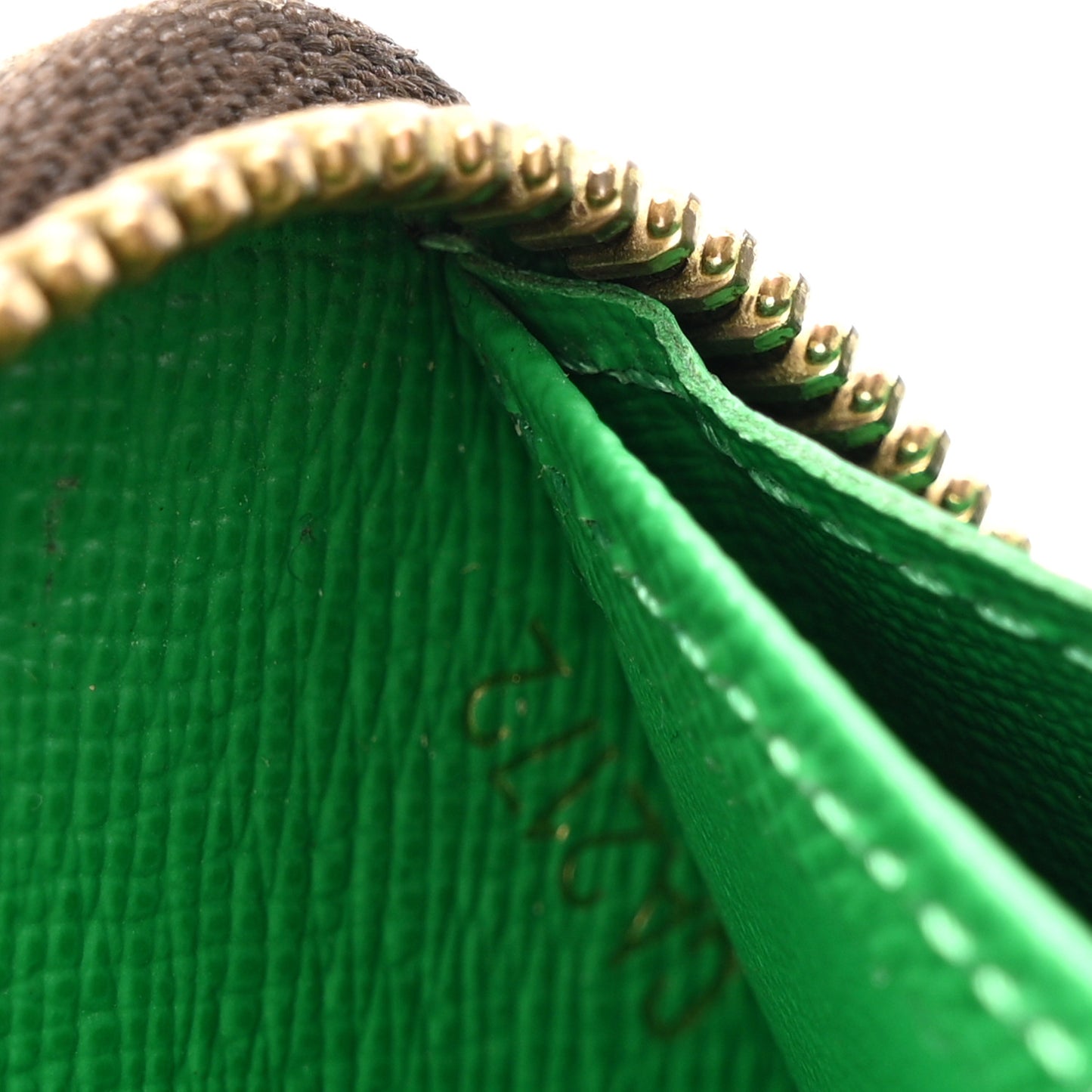 Monogram Kusama Pumpkin Dots Zippy Wallet Green