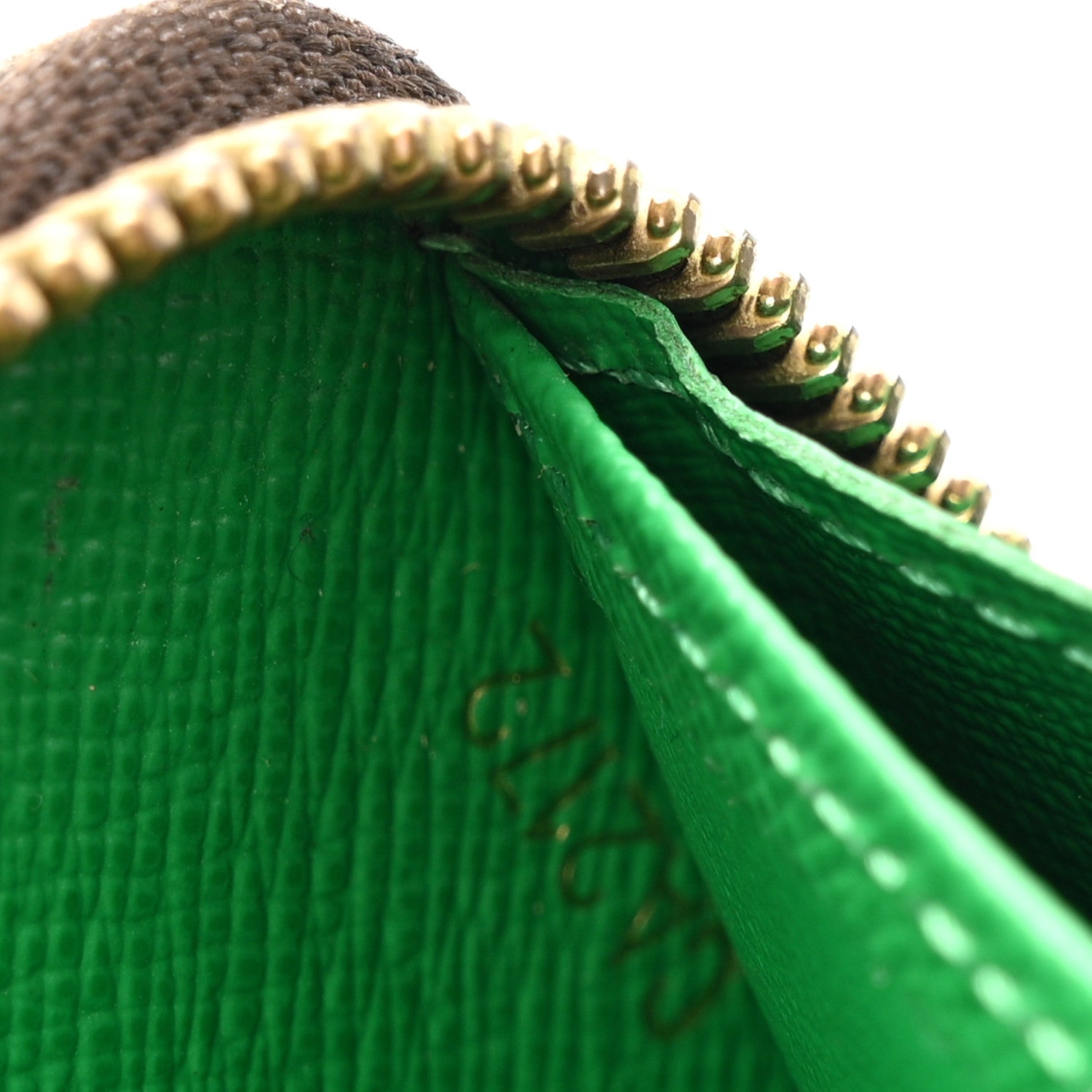 Louis Vuitton Monogram Kusama Pumpkin Dots Zippy Wallet Green 8 of 12