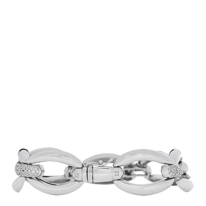 Parker & West by FASHIONPHILE 18K White Gold Diamond .60ct Oval Link Bracelet 3 of 7