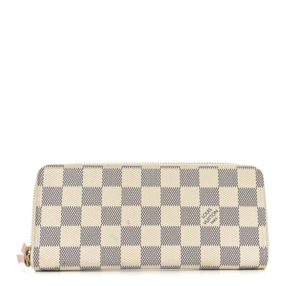 Louis Vuitton Damier Azur Clemence Wallet Rose Ballerine 1 of 6