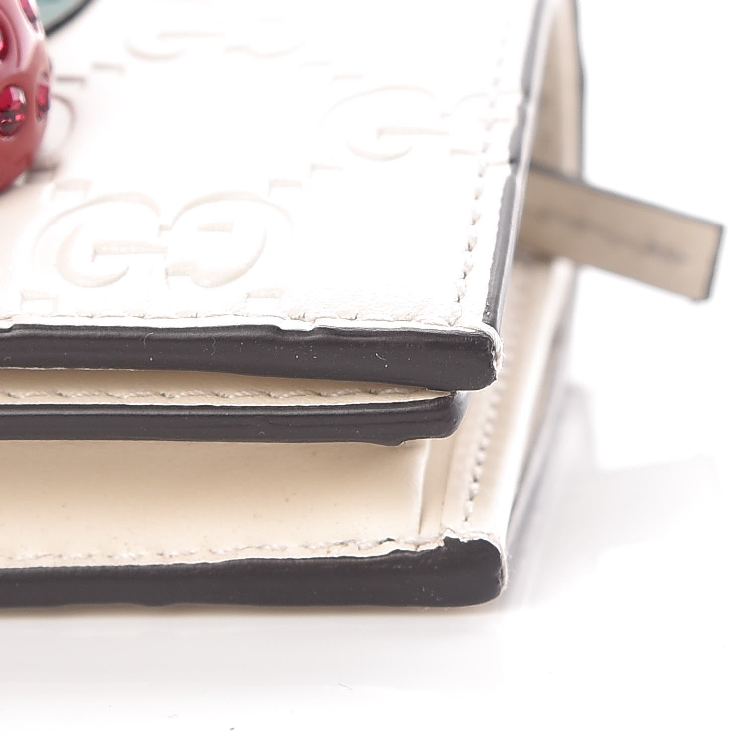Gucci Guccissima Cherries Card Case Wallet White 6 of 10