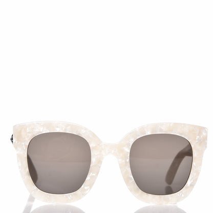 Gucci Round Frame Star Sunglasses GG0208S White 2 of 7