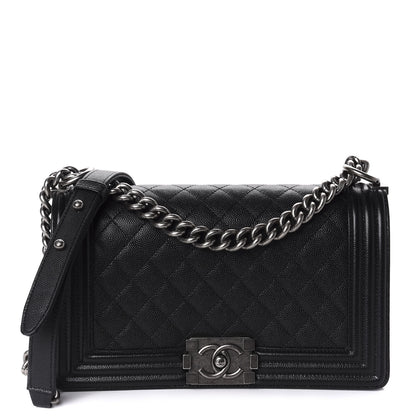 Chanel Caviar Quilted Medium Boy Flap Black 1 of 10