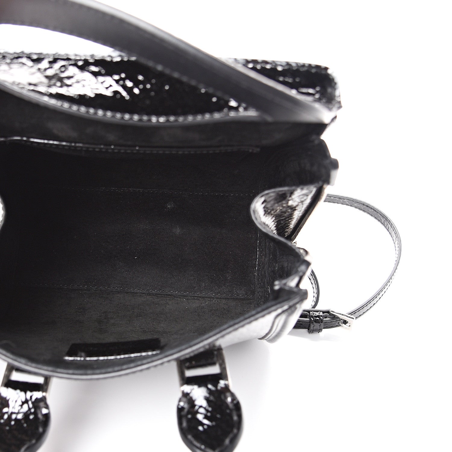 Alexander McQueen Patent Mini Heroine Black 4 of 11