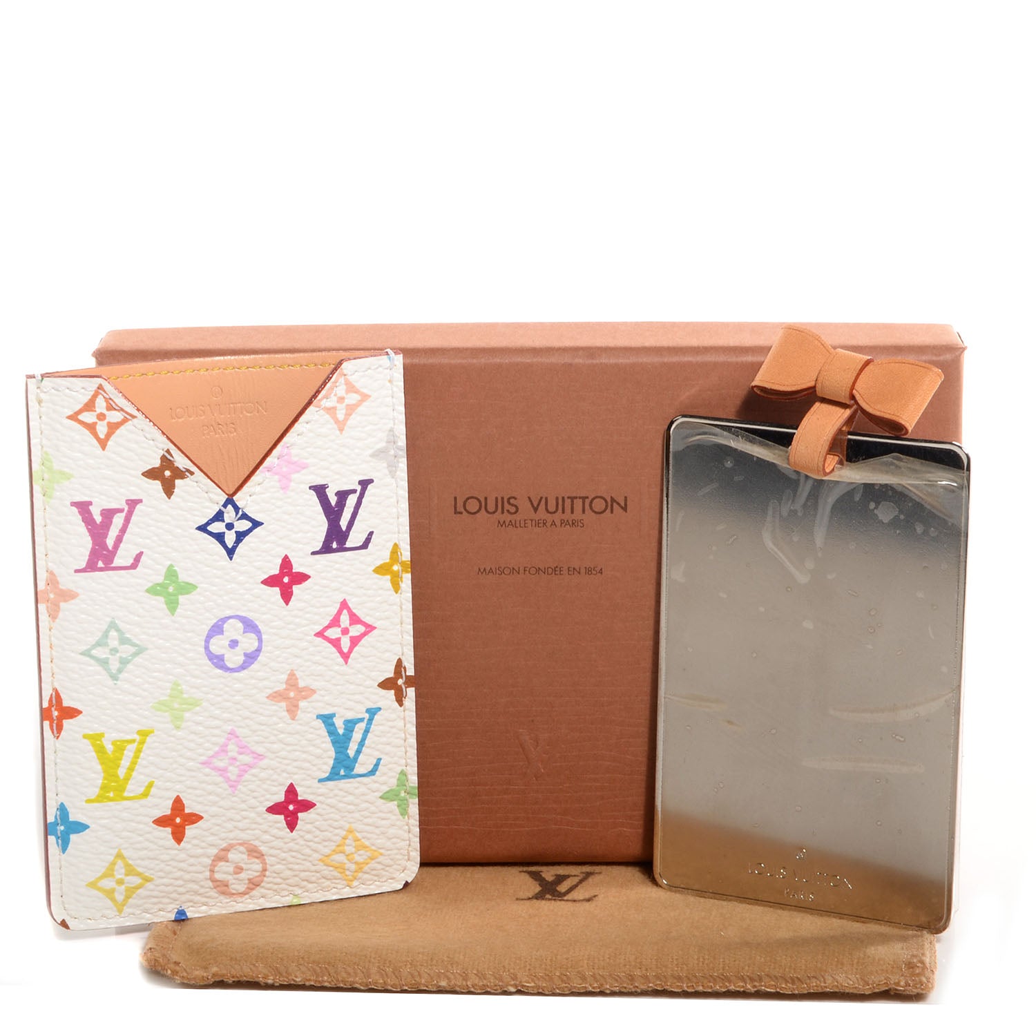 Louis Vuitton Monogram Multicolor Mirror and Case Pouch White 7 of 7