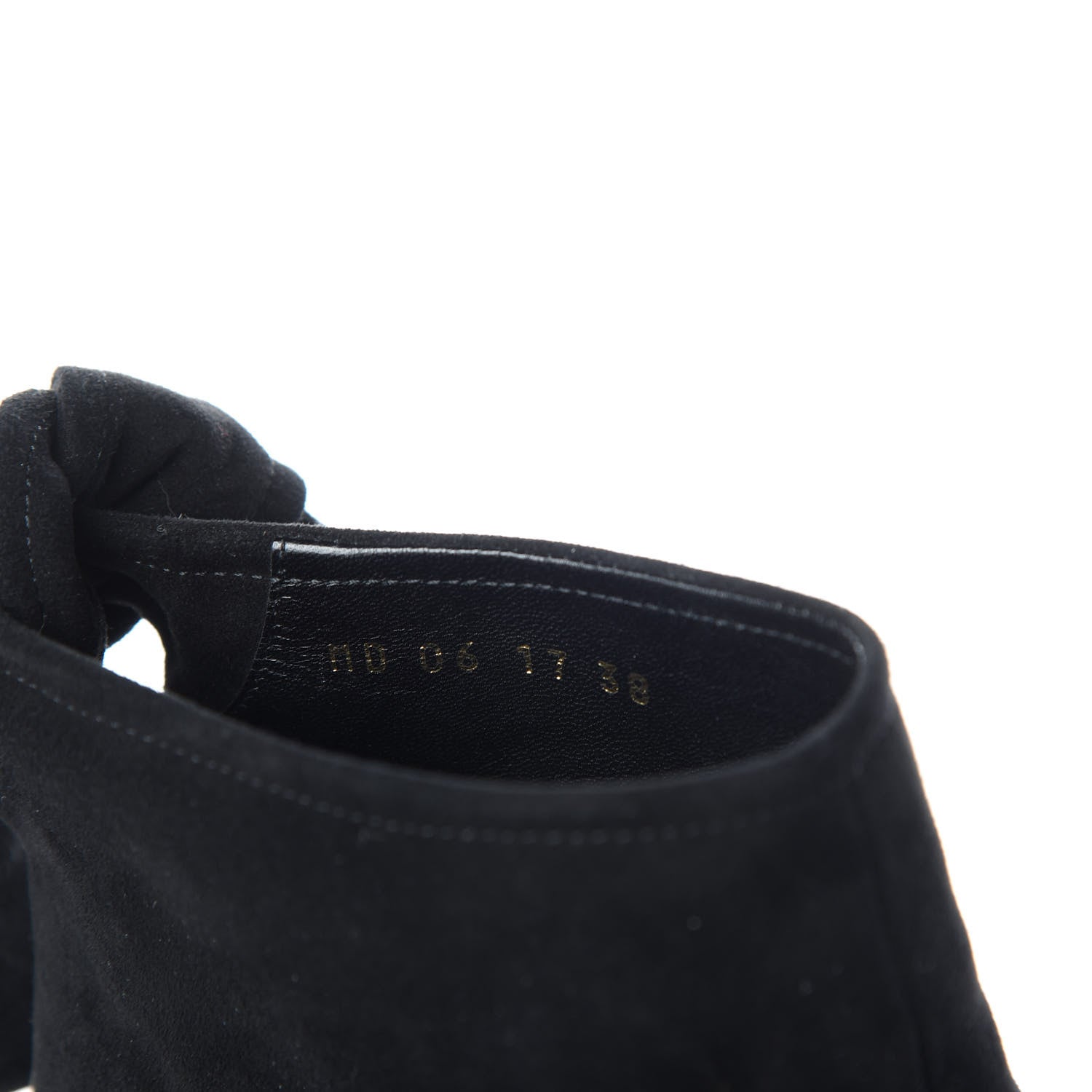 Christian Dior Suede La Belle D Bow Ankle Boots 38 Black 9 of 10