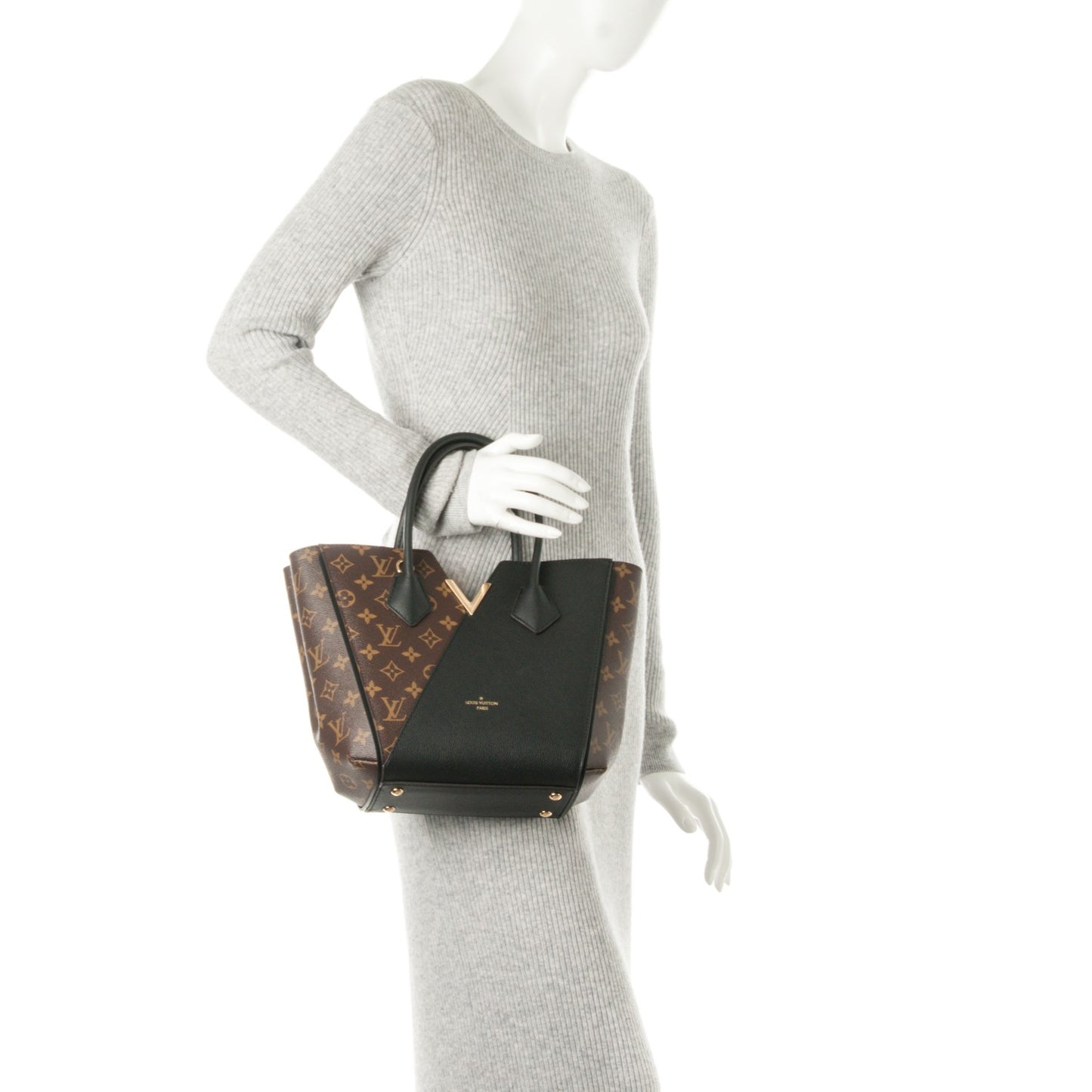 Calfskin Monogram Kimono Tote PM Black