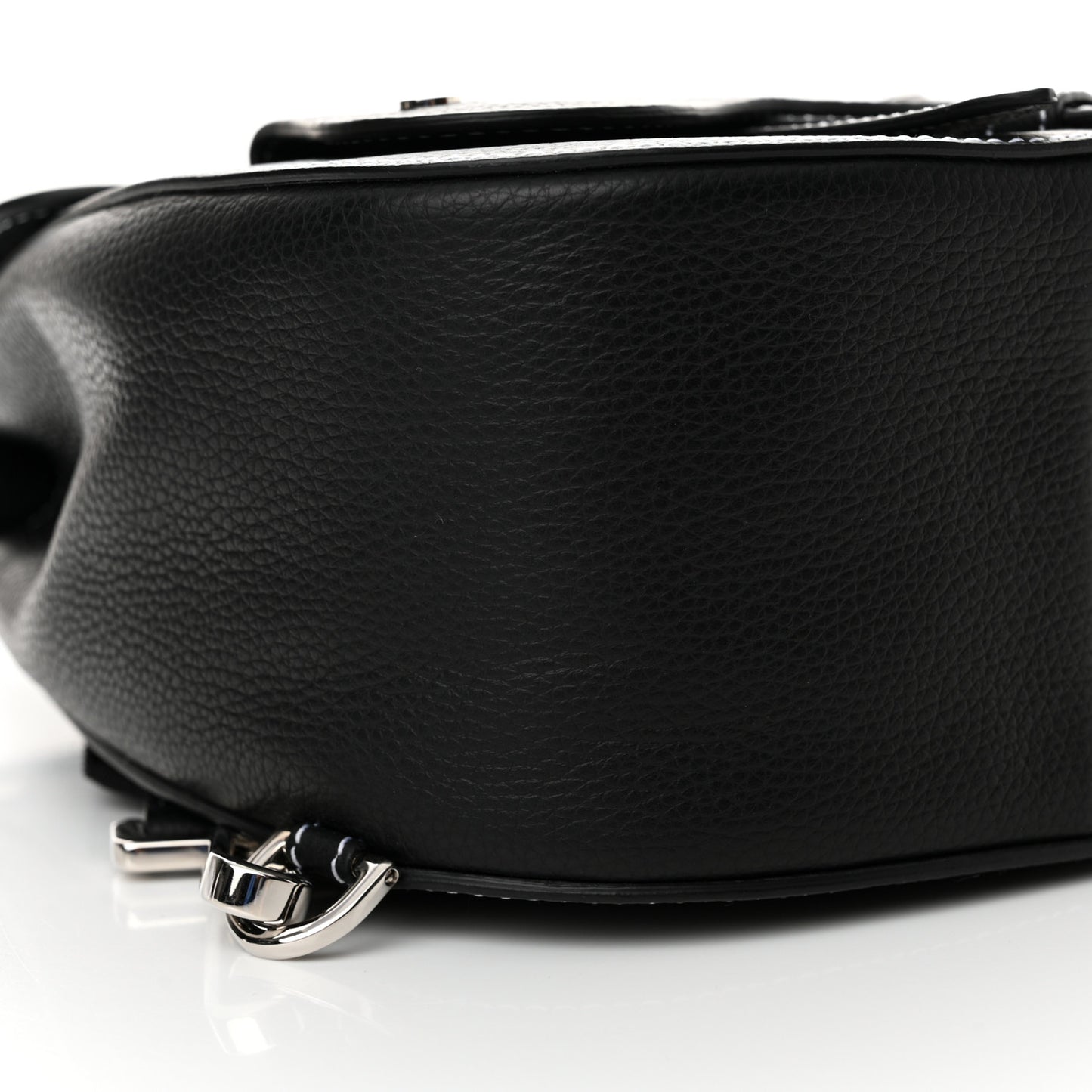 Grained Calfskin Mini Gallop Sling Bag Black