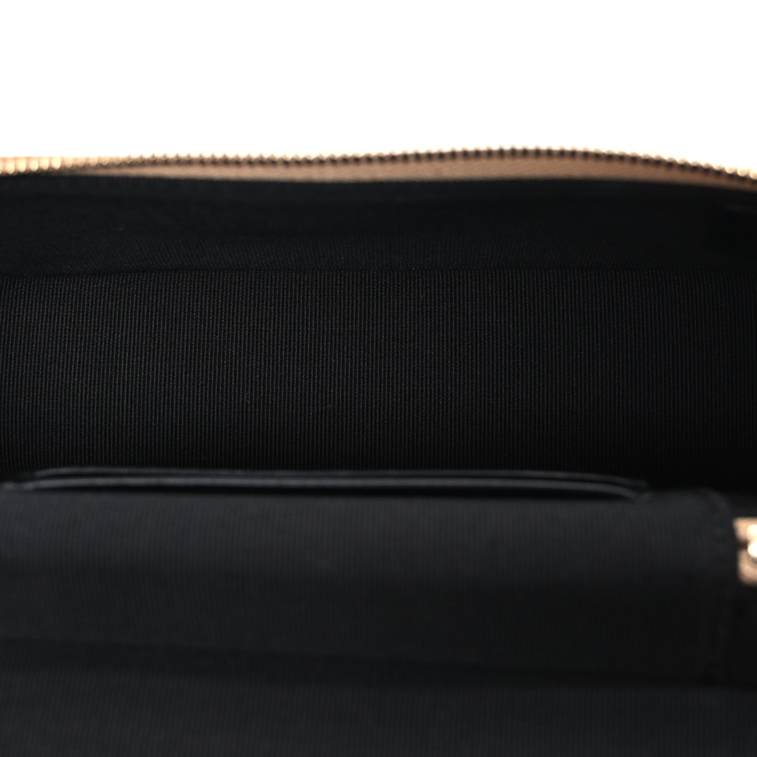 Chanel Suede Calfskin Shiny Lambskin Quilted Top Handle Slim Vanity Case With Chain Beige Black 5 of 11