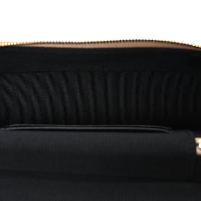 Chanel Suede Calfskin Shiny Lambskin Quilted Top Handle Slim Vanity Case With Chain Beige Black 5 of 11