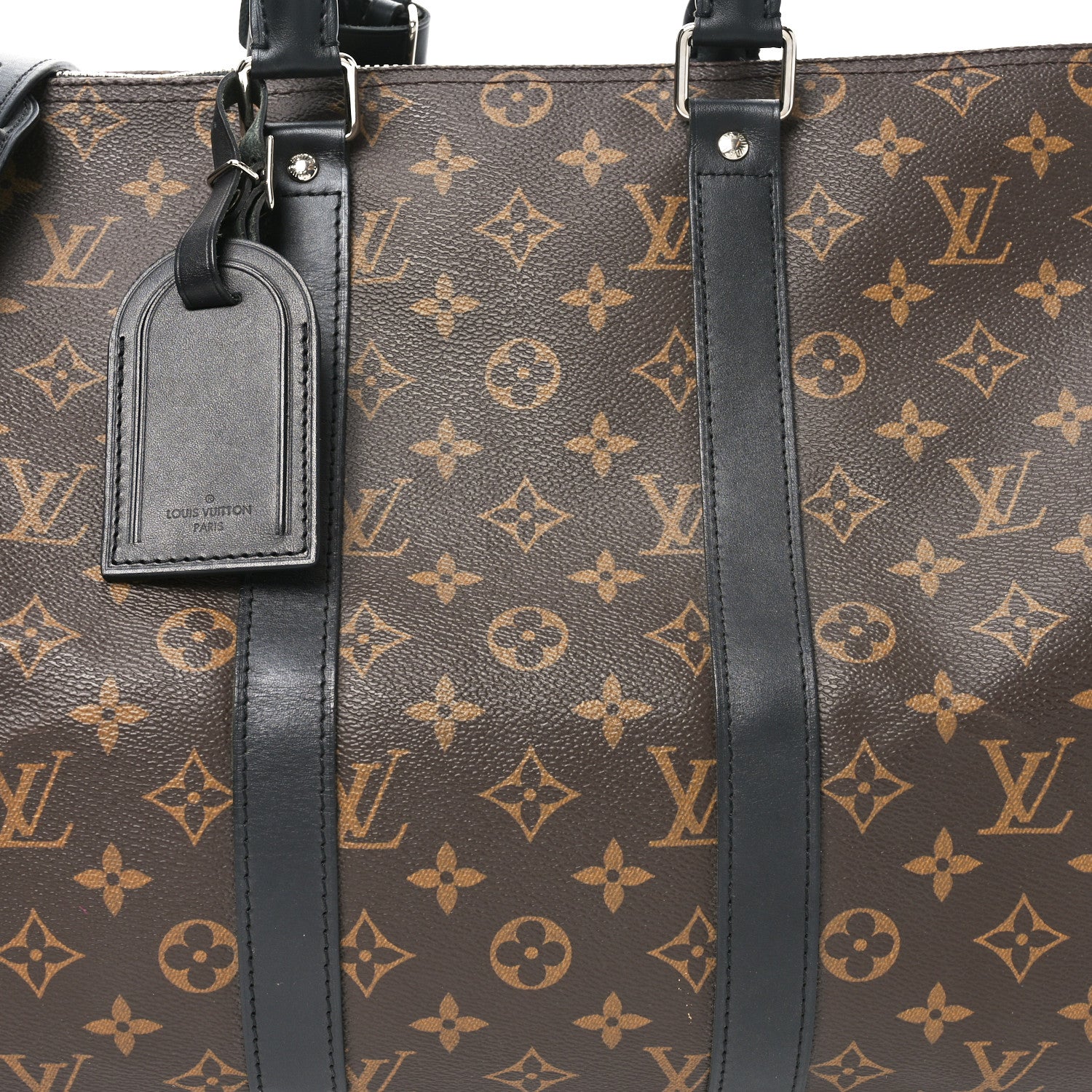 Louis Vuitton Monogram Macassar Keepall Bandouliere 45 7 of 10