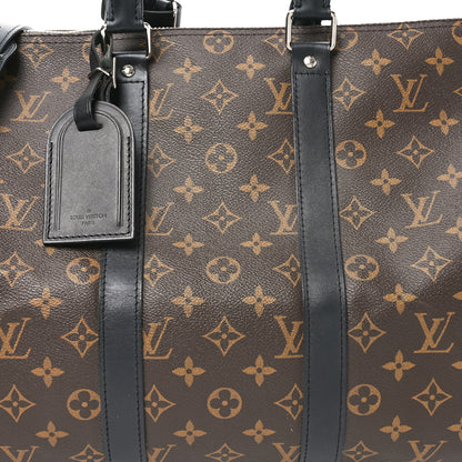 Louis Vuitton Monogram Macassar Keepall Bandouliere 45 7 of 10