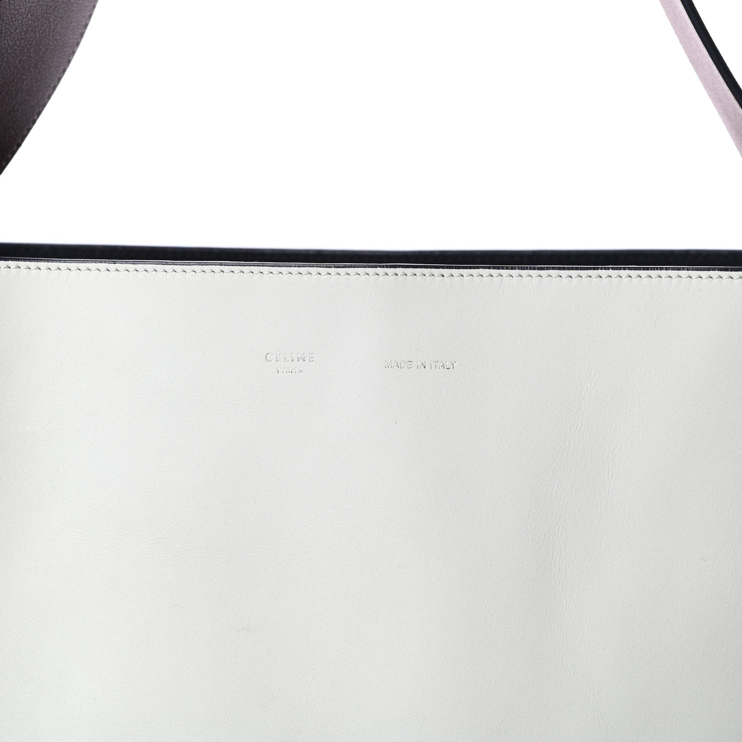 Celine Shiny Smooth Calfskin Small Twisted Cabas Chili White 7 of 9