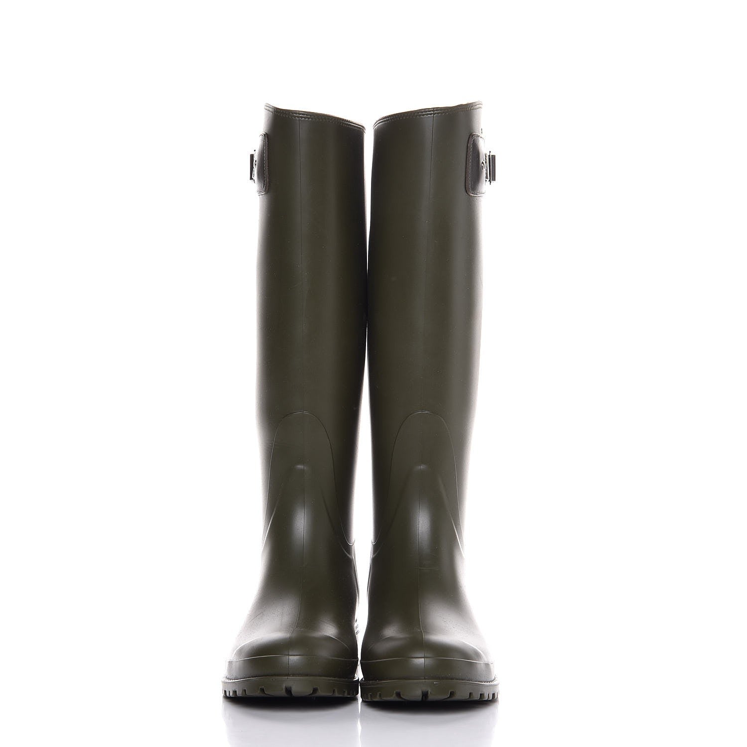 Saint Laurent Rubber Festival 25 High Rain Boots 38 Khaki 2 of 10