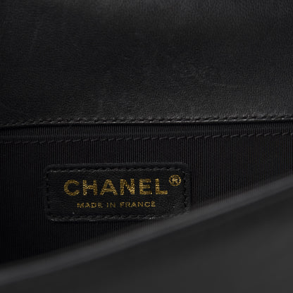 Chanel Lambskin Quilted Medium Boy Flap Black 8 of 11