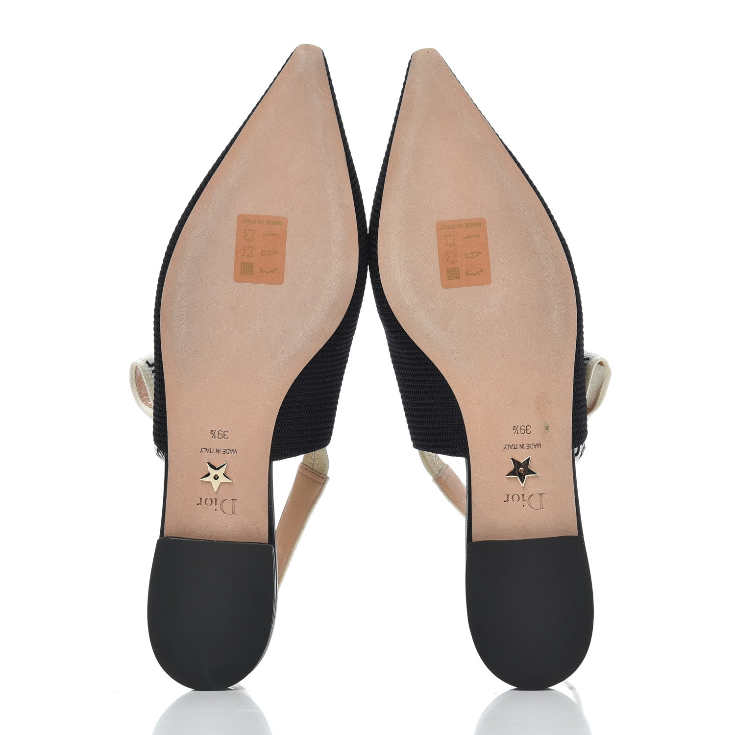 Christian Dior Technical Canvas Ribbon J'Adior Slingback Ballet Flats 39.5 Black 5 of 12